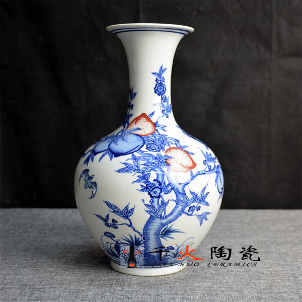陶瓷工藝青花花瓶 手繪陶瓷花瓶定制