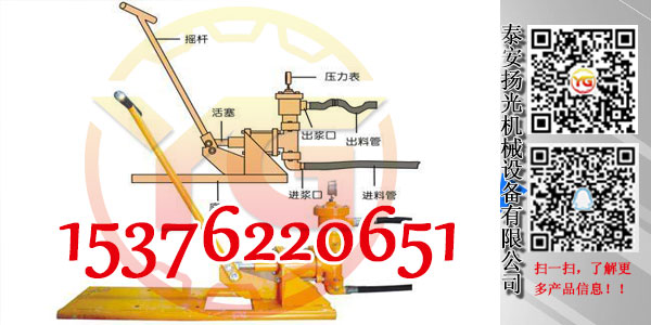 便攜式手動灌漿注漿泵，手搖注漿泵，手動注漿泵生產(chǎn)廠家