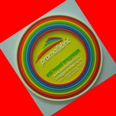 PVC軟膠杯墊 創(chuàng)意圓形卡通杯墊 春節(jié)喜慶促銷禮品