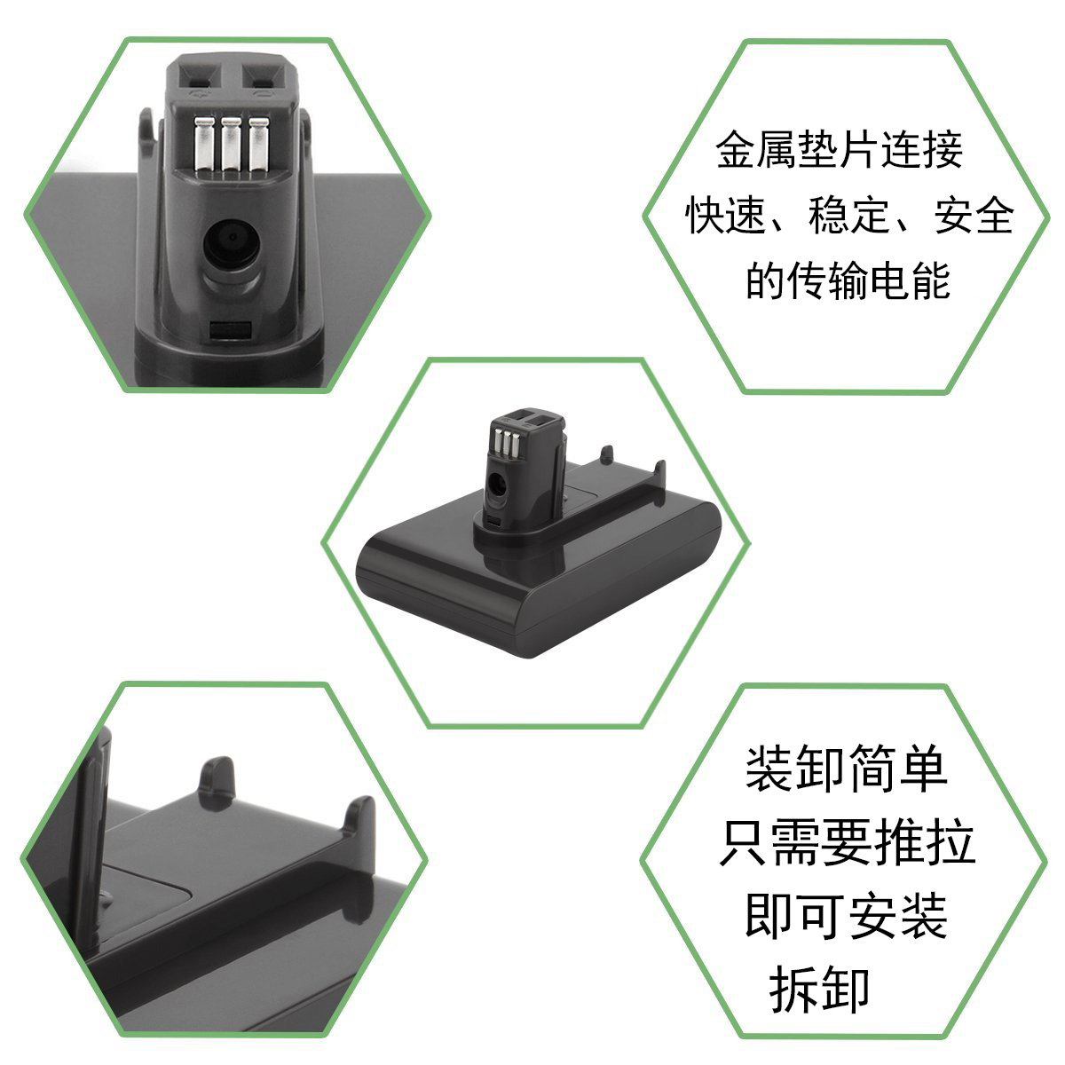 新款戴森1500mah吸塵器電池Dyson 22.2V 1500mah鋰電電池組兼容DC31  DC34