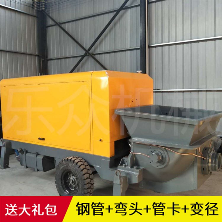 二次構(gòu)造柱輸送泵 小型二次構(gòu)造柱澆筑泵 臥式*細石混凝土輸送泵