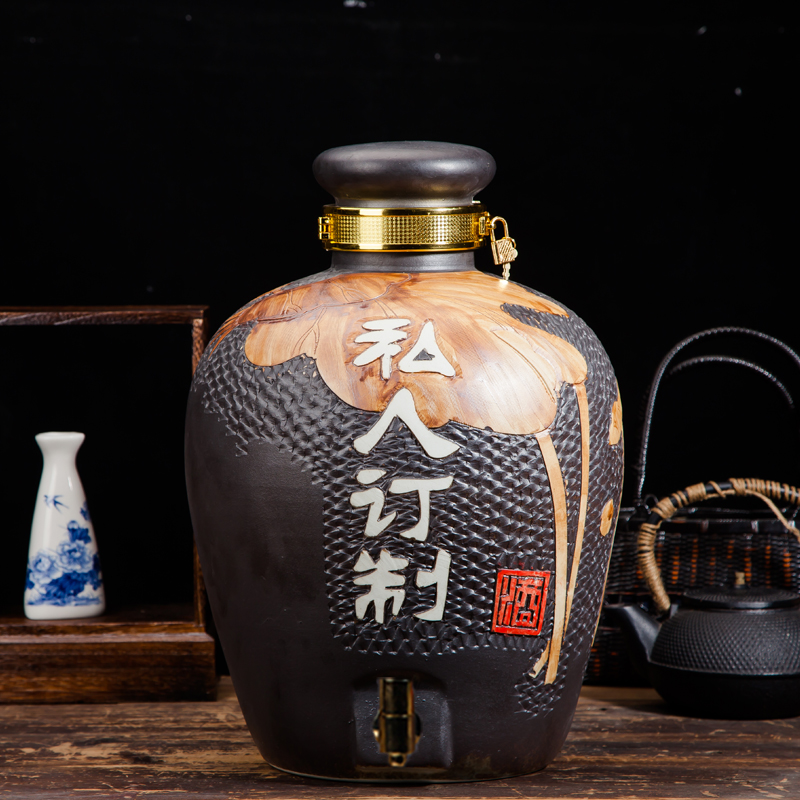 廠家供應(yīng)1-200斤景德鎮(zhèn)青花陶瓷酒瓶 色釉陶瓷酒壇酒瓶