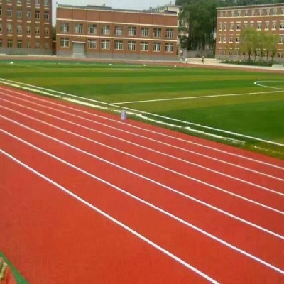 全塑型塑膠面層 全塑型塑膠跑道自結(jié)紋面層塑膠跑道噴EPDM顆粒