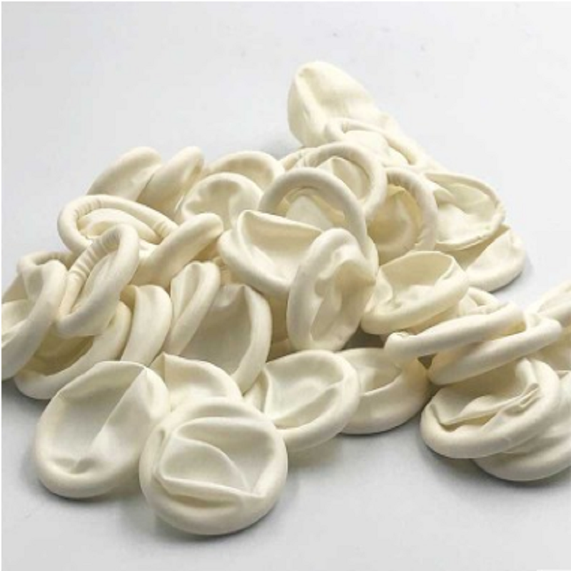 廠家直銷防靜電白色乳膠  一次性不掉粉防滑耐磨黃色手指套