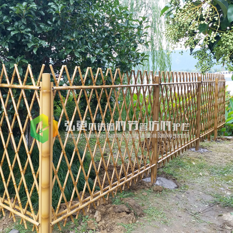 廠家直銷景觀雙色仿竹護欄