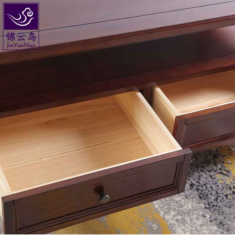 供應(yīng)白蠟?zāi)炯揖咤\云鳥美式實木兩茶幾武漢原木 家具美式全屋定制
