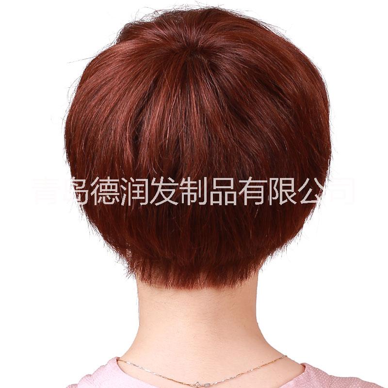 德潤 短直發(fā) 發(fā)套 中老年假發(fā) 真人發(fā)假發(fā) 逼真