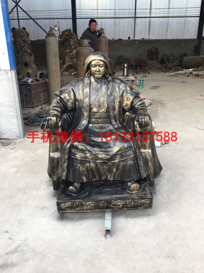 成吉思汗人物銅雕塑 成吉思汗