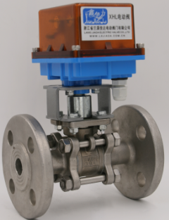 XHL電動不銹鋼高平臺三片式法蘭球閥      不銹鋼三片式法蘭電動球閥