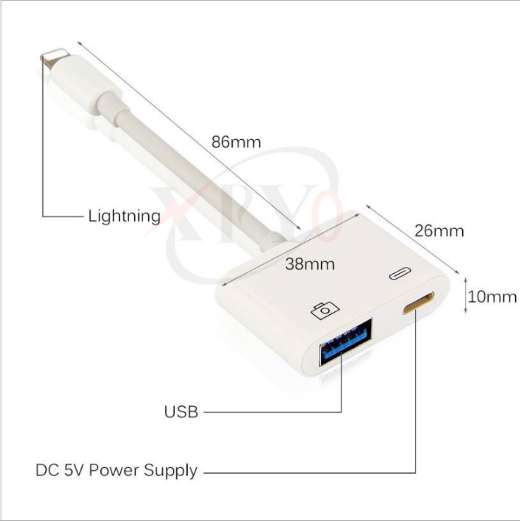 適用蘋果6手機OTG數(shù)據(jù)線USB相機傳照片 iPhoneX/7plus轉(zhuǎn)接頭套件