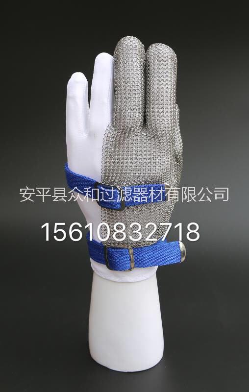 廠家批發(fā)三指不銹鋼防切割手套