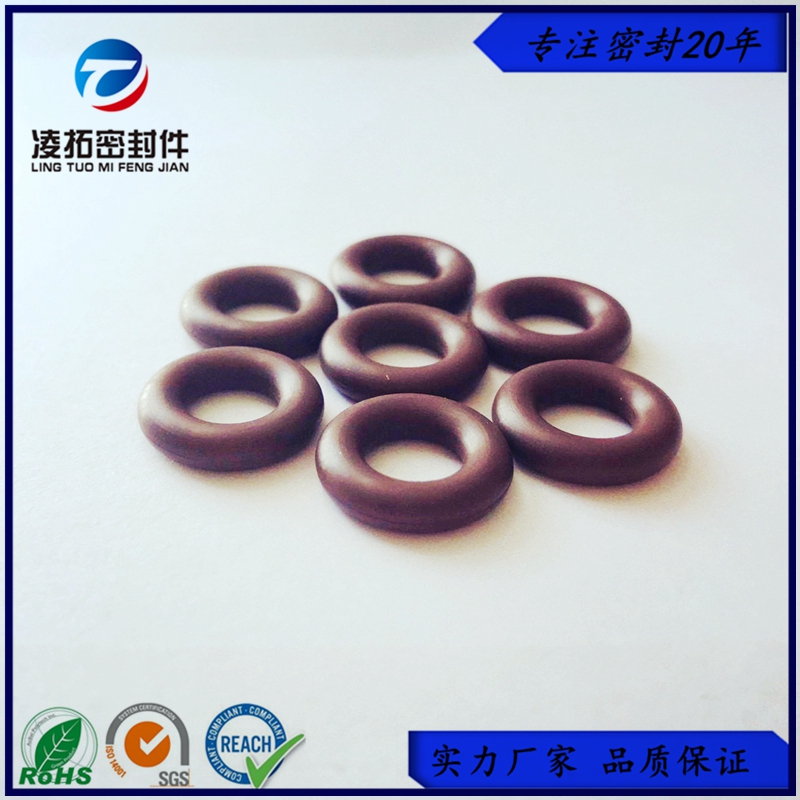 棕色氟膠O型圈耐高溫耐腐蝕咖啡色VITON氟橡膠O形密封圈