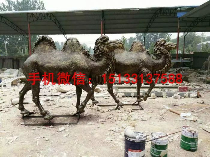 玻璃鋼駱駝雕塑 仿真駱駝雕塑