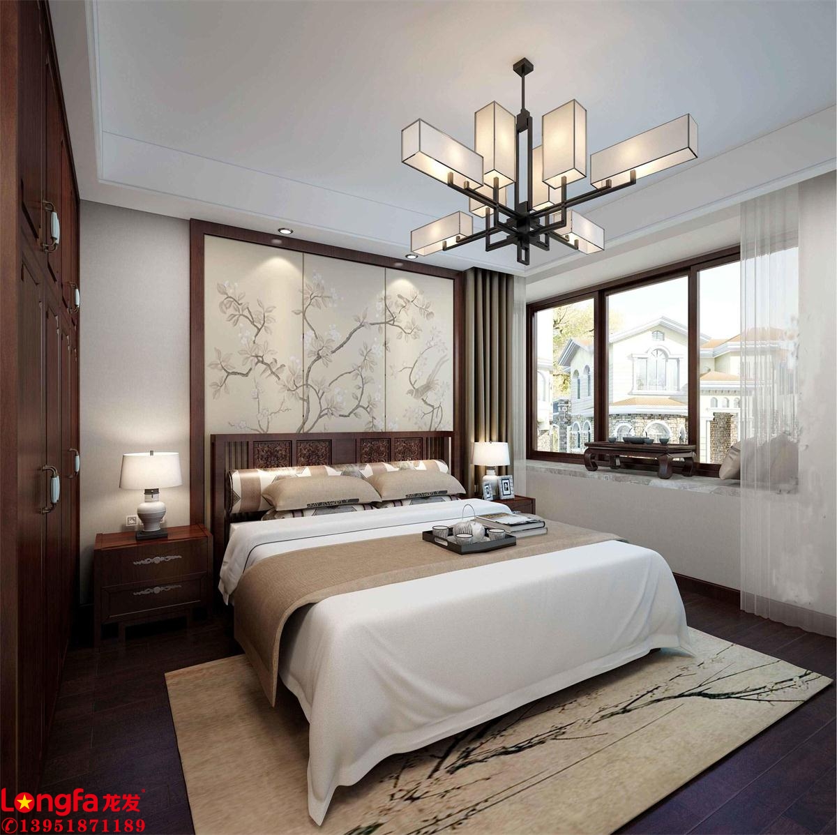 清河雅苑四居室裝修-南京龍發(fā)裝飾-清河雅苑中式風(fēng)格設(shè)計(jì) 清河雅苑172平中式風(fēng)格裝修案例