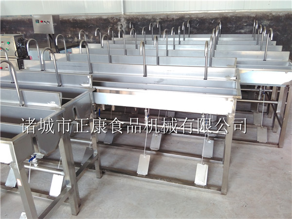 不銹鋼雙槽腳踏式洗手槽