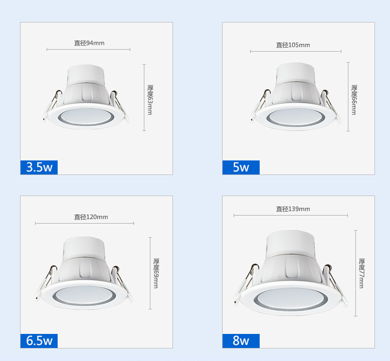 飛利浦LED筒燈2.5寸-4寸嵌入式天花燈筒燈吊頂筒燈 閃爍3.5寸中性光LED筒燈