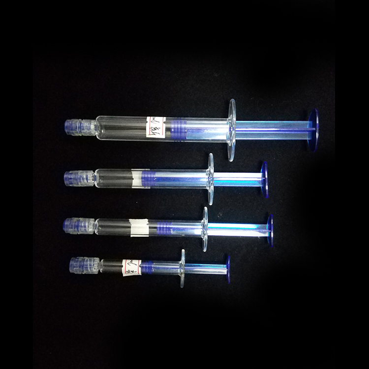 廠家直銷現(xiàn)貨藍(lán)色推桿新款水光針精華素瓶1ml 10ml化妝品瓶可定制