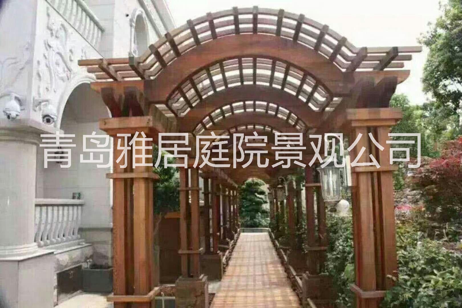 青島防腐木花架廊架葡萄架 青島防腐木施工