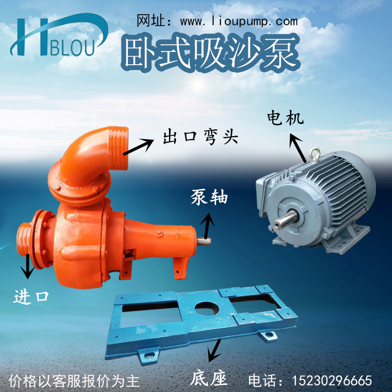 臥式吸沙泵NB65-10無堵塞池塘清淤泵船用抽沙泵