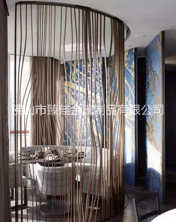 歐式不銹鋼鏤空花格隔斷 佛山不銹鋼屏風(fēng)廠家設(shè)計圖片