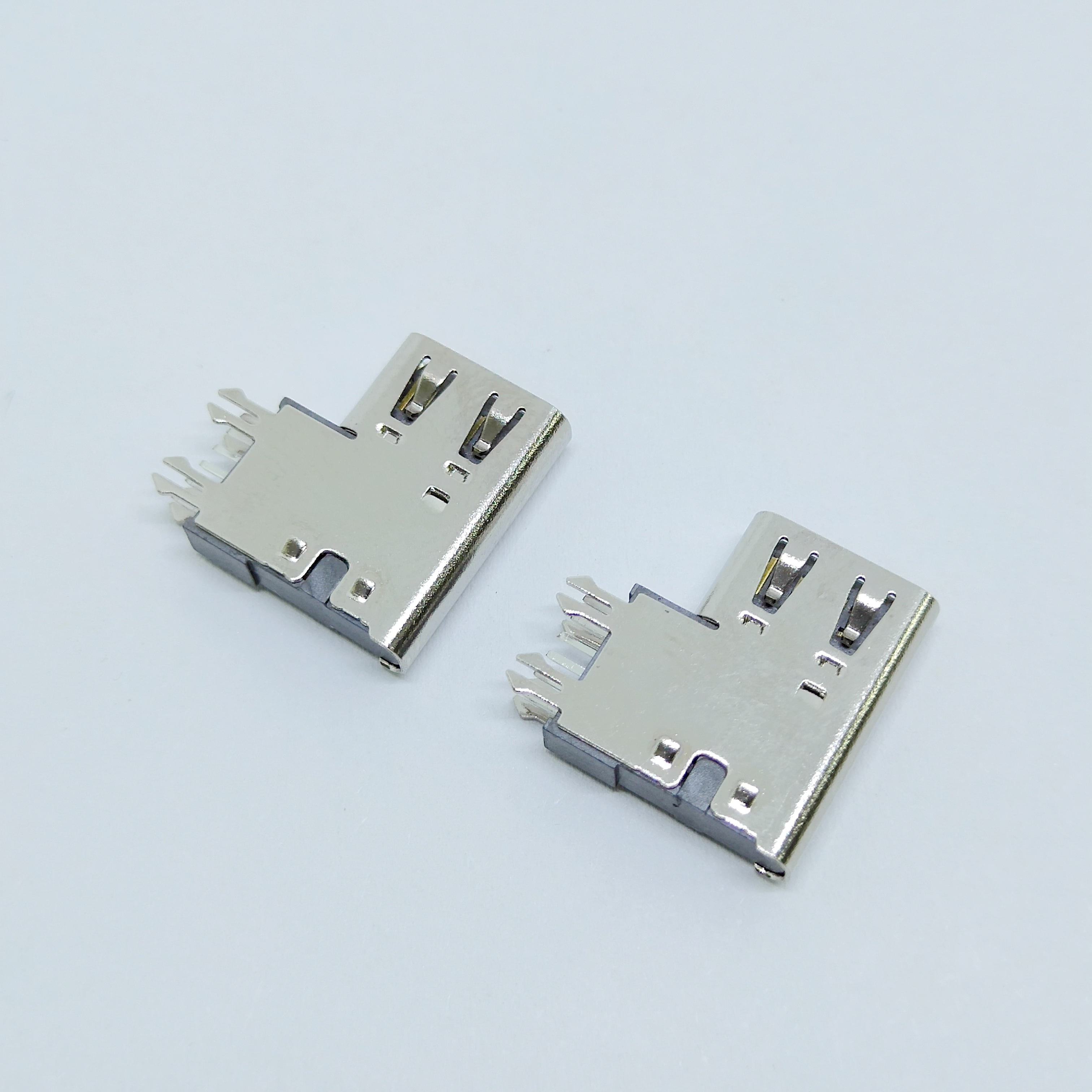 Type-c 6PIN側(cè)插墊高3.5母座 側(cè)立式插板 90度加長外殼 簡易側(cè)插 Type-c 6PIN墊高母座