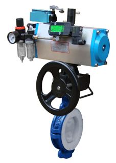 氣動(dòng)對夾四氟蝶閥D671XF4、氣動(dòng)四氟蝶閥、氣動(dòng)蝶閥、 氣動(dòng)對夾四氟蝶閥制造商