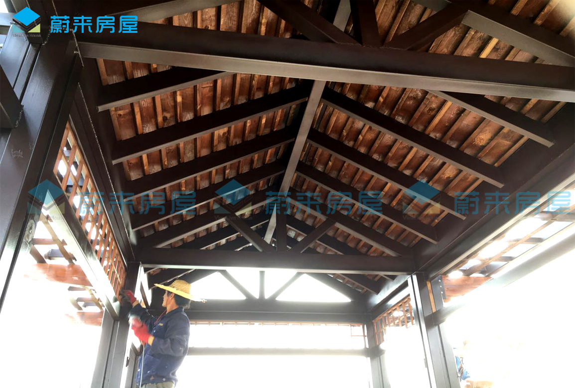 鋼木涼亭 防腐木涼亭 紅木涼亭