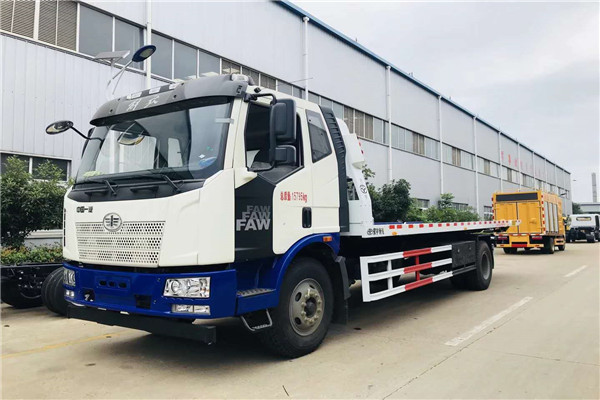 黃牌解放J6一拖二清障車  高速救援車 廠家可分期 湖北隨州黃牌解放J6一拖二清障車