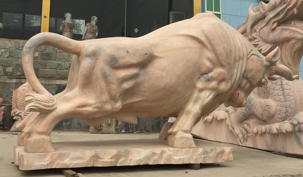 石雕牛雕像拓荒牛公司酒店門口擺件