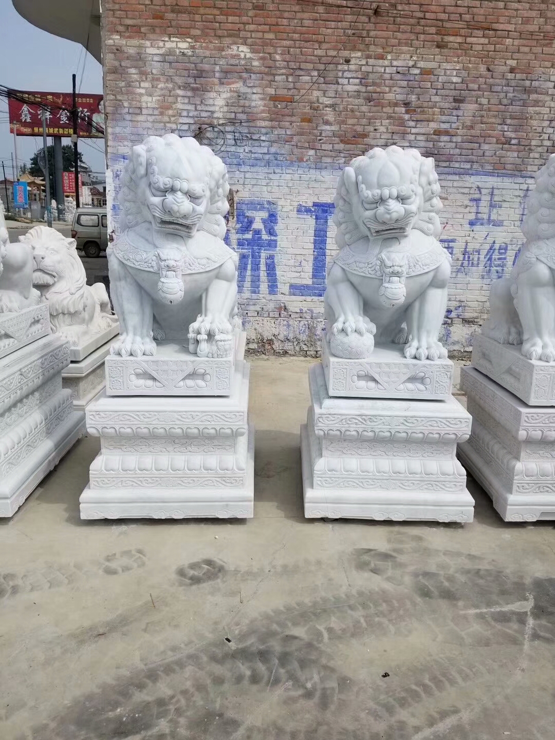豐路雕塑 高2米門口鎮(zhèn)宅大型獅子