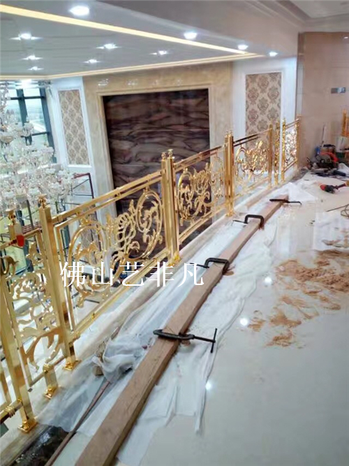 余姚樓梯鋁雕刻護欄訂做 青古銅鍍色護欄處理-鋁板雕刻|