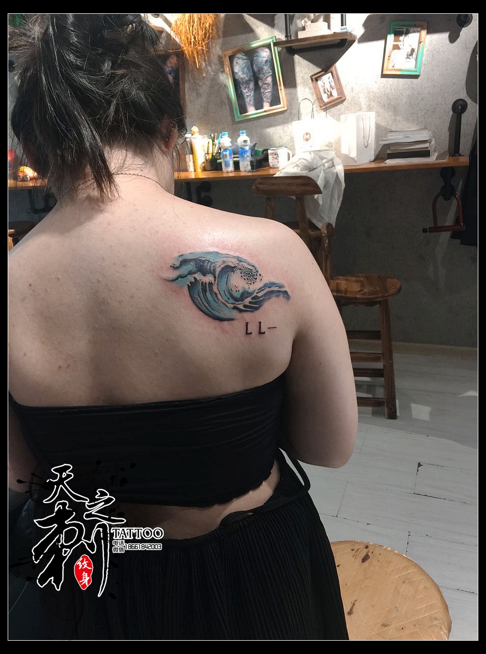 青島李村紋身圖案  小清新紋身