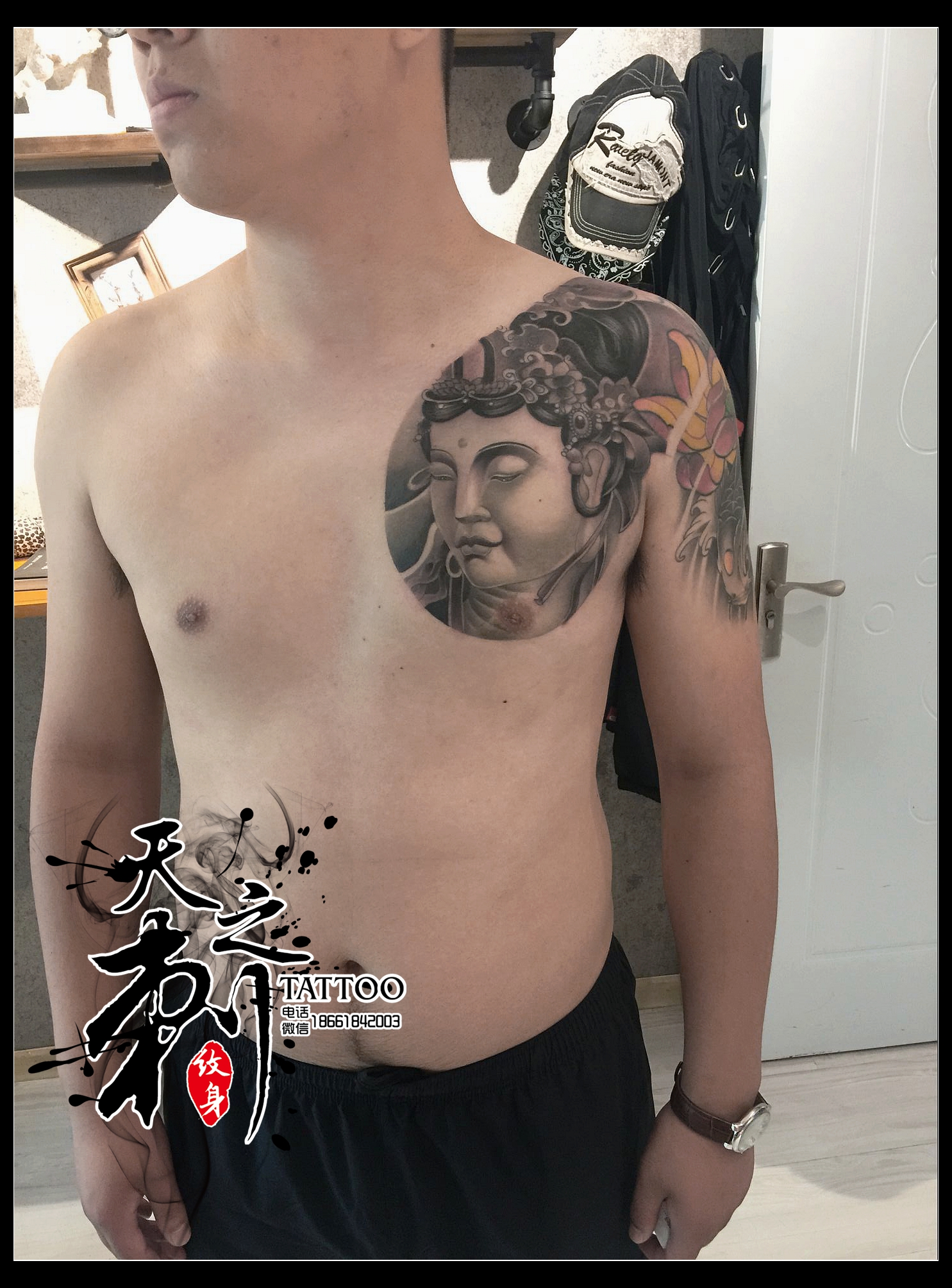 半甲紋身圖案 青島李村紋身