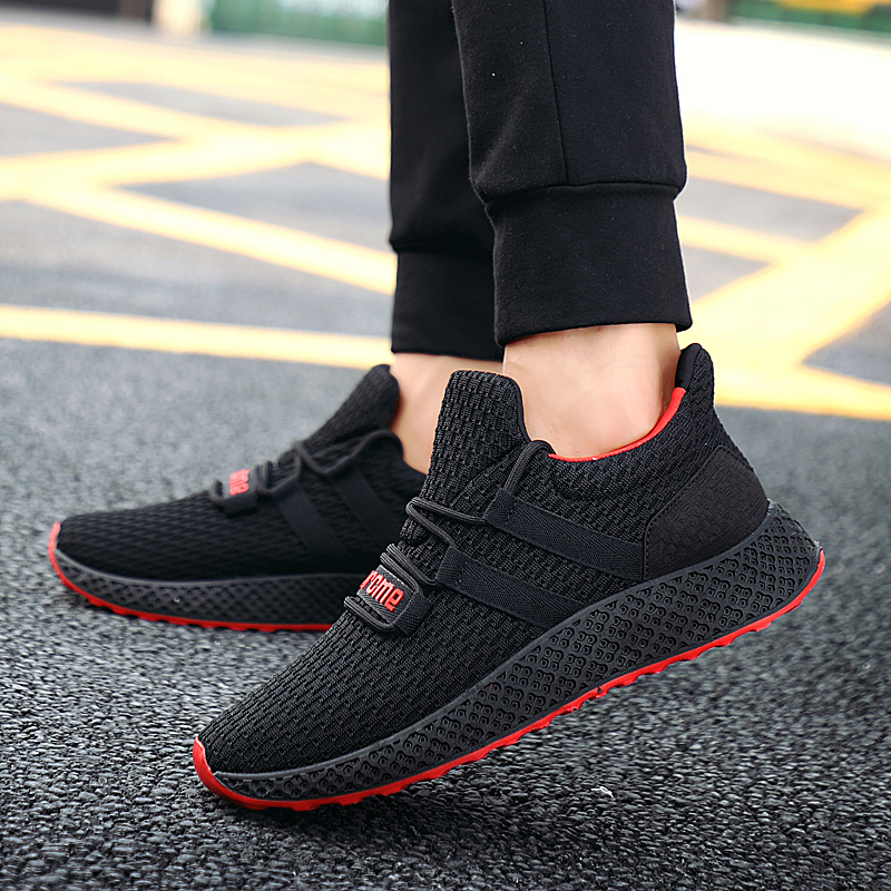 18秋冬爆款男鞋飛織運(yùn)動(dòng)鞋男韓版休閑鞋