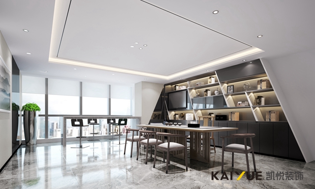 就像冬天里加了一抹夏意-達(dá)蒙安防辦公室裝飾設(shè)計