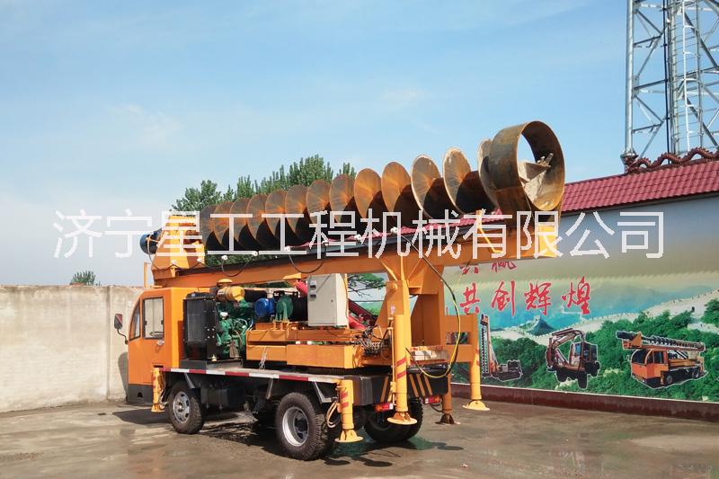 武漢車載打樁機 房屋地基建筑樁工機械 山東長螺旋廠家 長螺旋車載打樁機