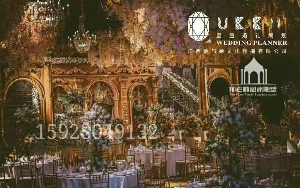 歐式泡沫道具拱門鏡框羅馬柱定制