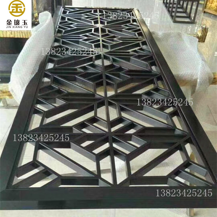 定制不銹鋼屏風花格供應山東不銹鋼屏風隔斷QGT 青古銅不銹鋼花格金鑲玉不銹鋼廠家直銷