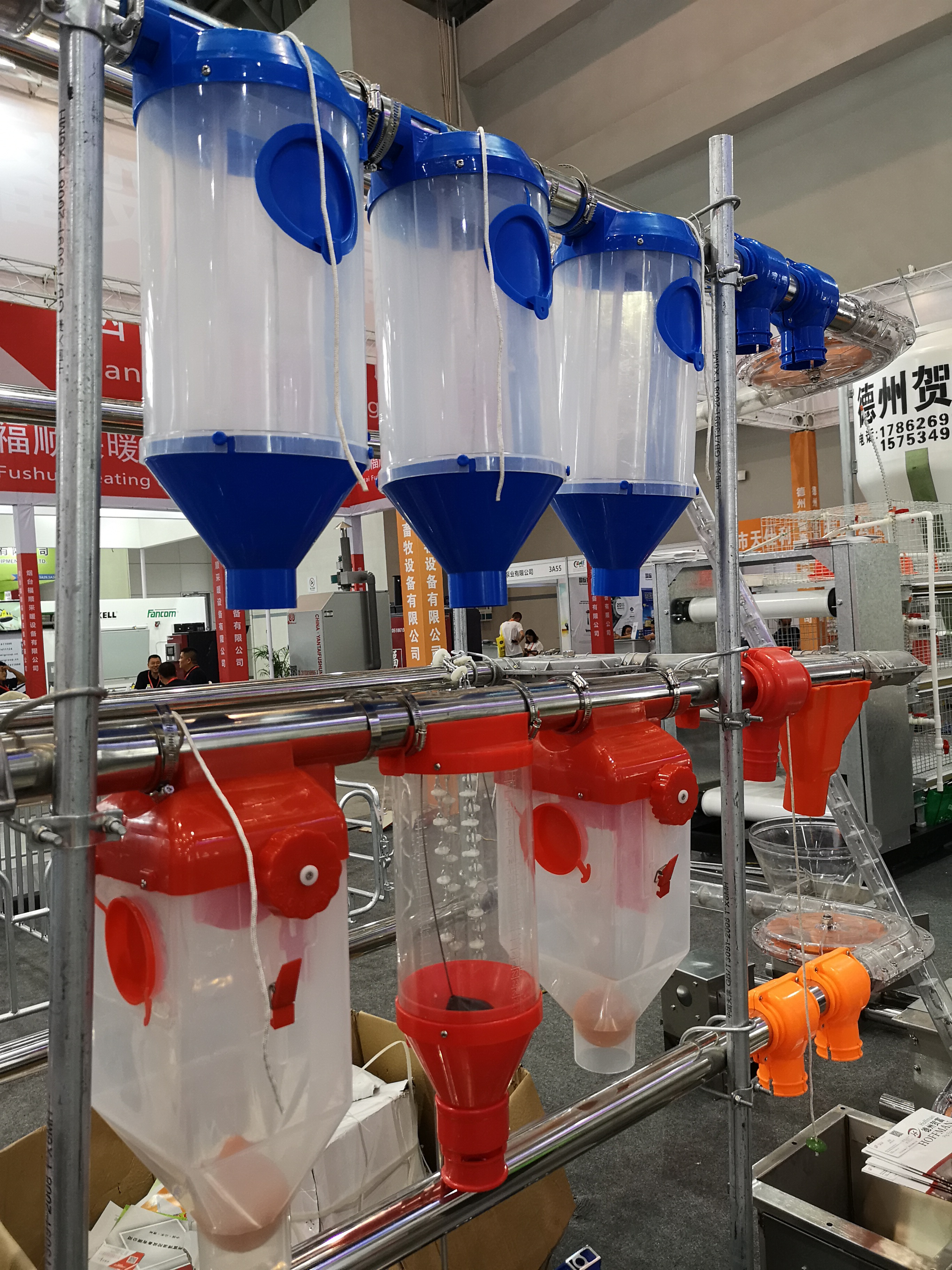 全自動喂料系統配件母豬定量杯定量桶全自動豬舍豬場料線定量杯半自動下料器