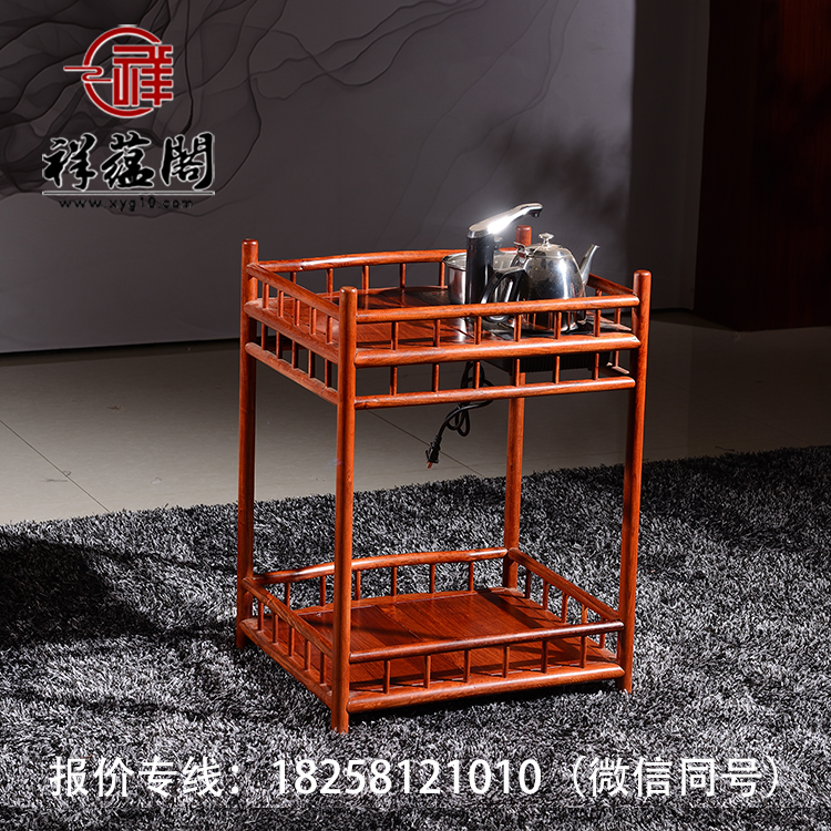 紅木茶桌供應(yīng) *花梨木茶臺(tái) 中式腰型泡茶桌批發(fā) 紅木茶桌椅七件套