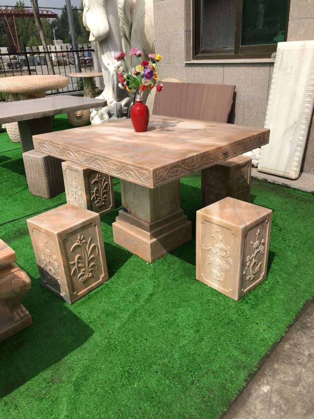石材石雕 石桌子圓桌子仿古石桌子