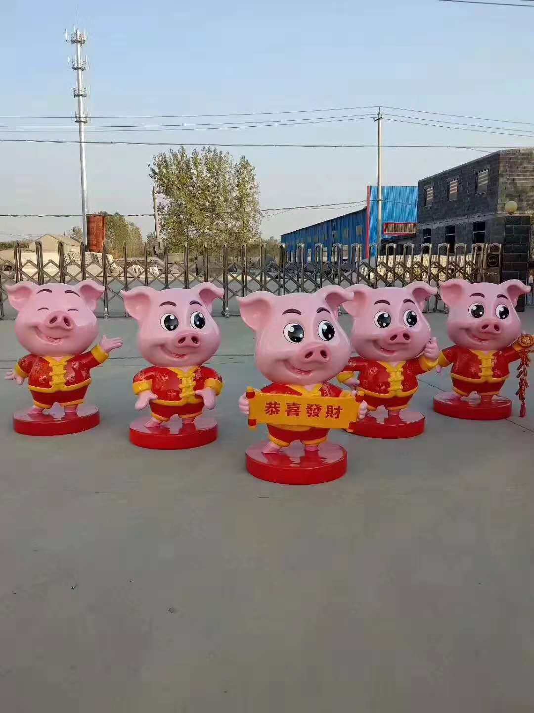 豬年雕塑豬模型擺件恭喜發(fā)財豬廠家