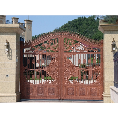 家庭門安裝 鑄鋁防爆門 精雕鑄鋁門安裝 精雕鑄鋁門廠家