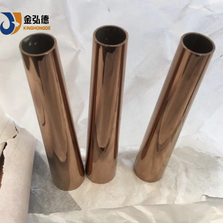 304不銹鋼鈦金管  玫瑰金不銹鋼圓管  真空電鍍圓管