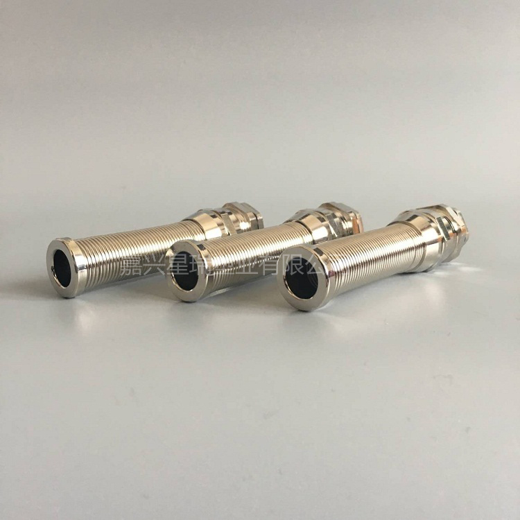 黃銅鍍鎳XE-MFW型防折彎金屬電纜接頭耐扭防折斷格蘭頭