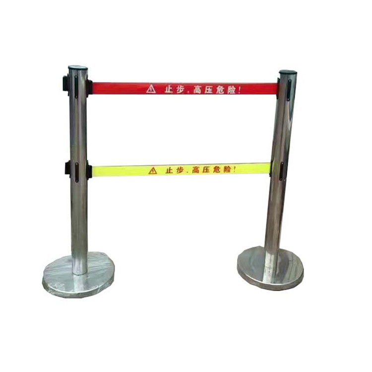 不銹鋼帶式伸縮圍欄5米雙帶帶式伸縮圍欄