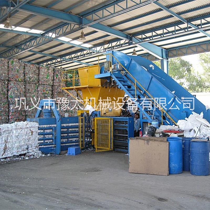 臥式液壓打包機全自動液壓廢紙打包新型生活垃圾打捆機