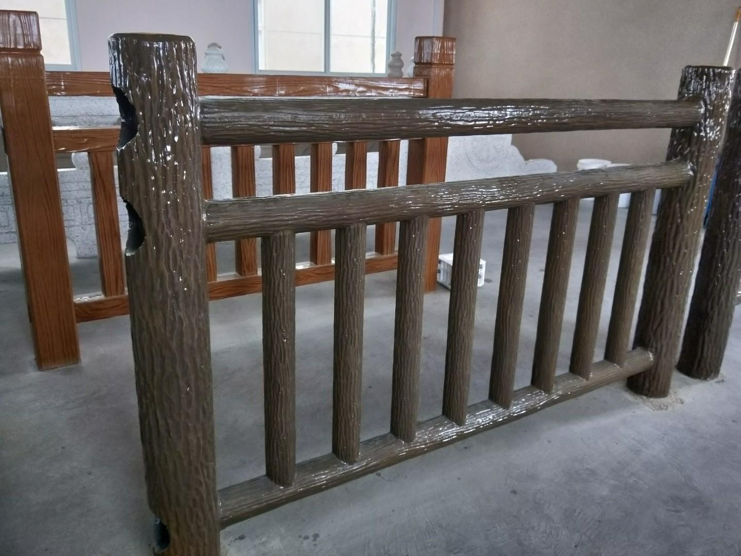 仿樹皮橫梯護欄 景區(qū)景觀圍欄 安全隔離護欄  市政公園護欄