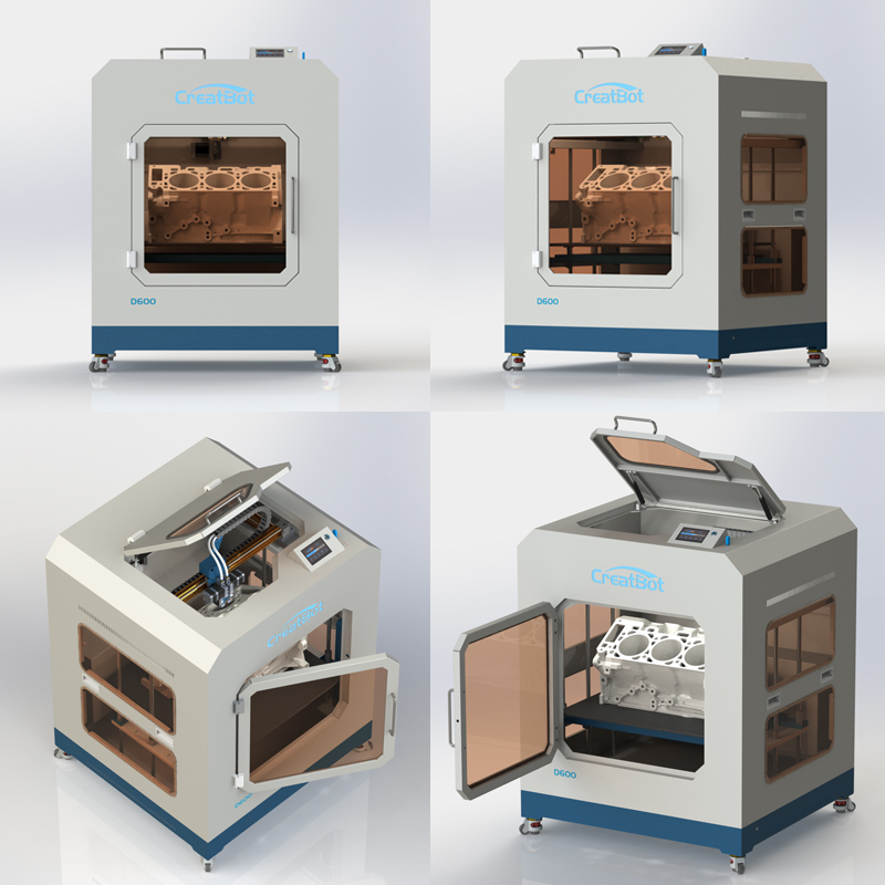 河南科瑞特3D打印機廠家*D600全封閉雙噴頭大型工業(yè)級3D打印機