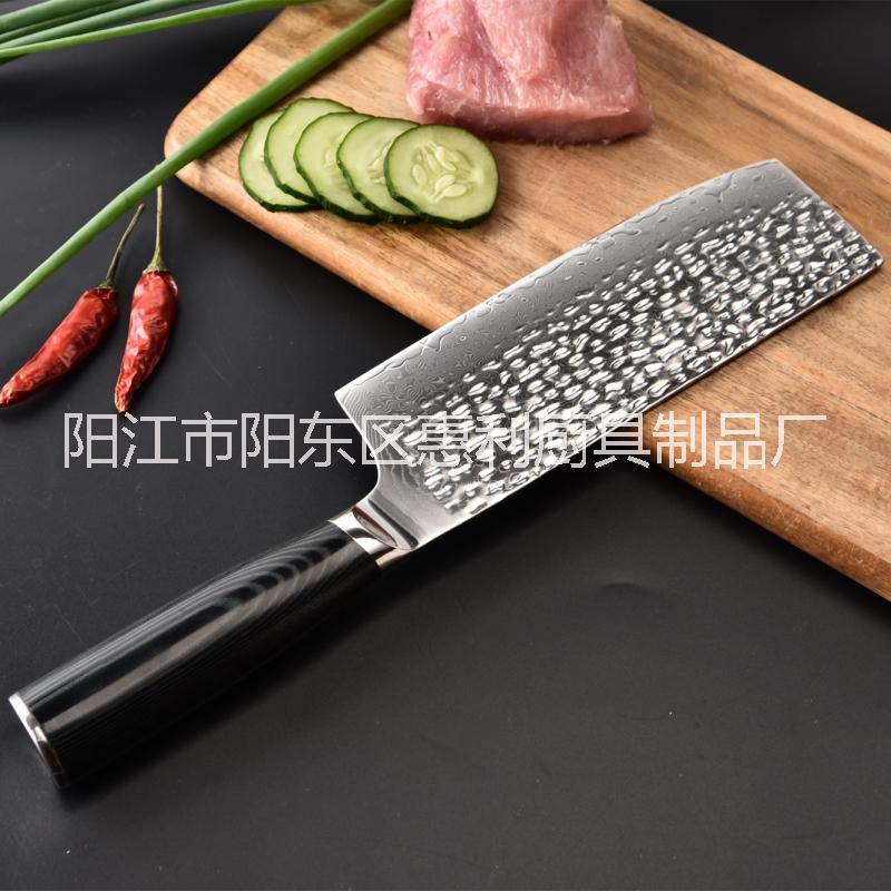 陽江惠利6.5寸日式小菜刀大馬士革切片刀廠家批發(fā)